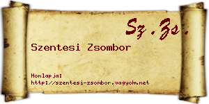 Szentesi Zsombor névjegykártya