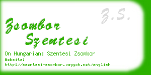 zsombor szentesi business card